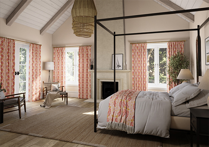 Petal & Block Lotus Blossom, Sunset - Made to Measure Curtains - Image 7